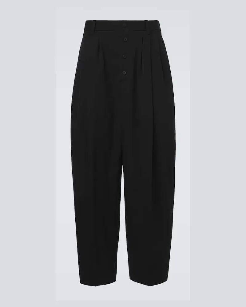 Jacquemus Hose Isabel aus Wolle Schwarz