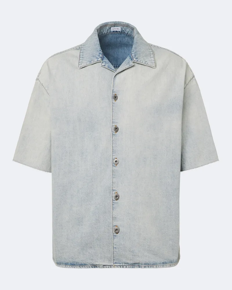 Loewe Hemd Anagram aus Denim Blau