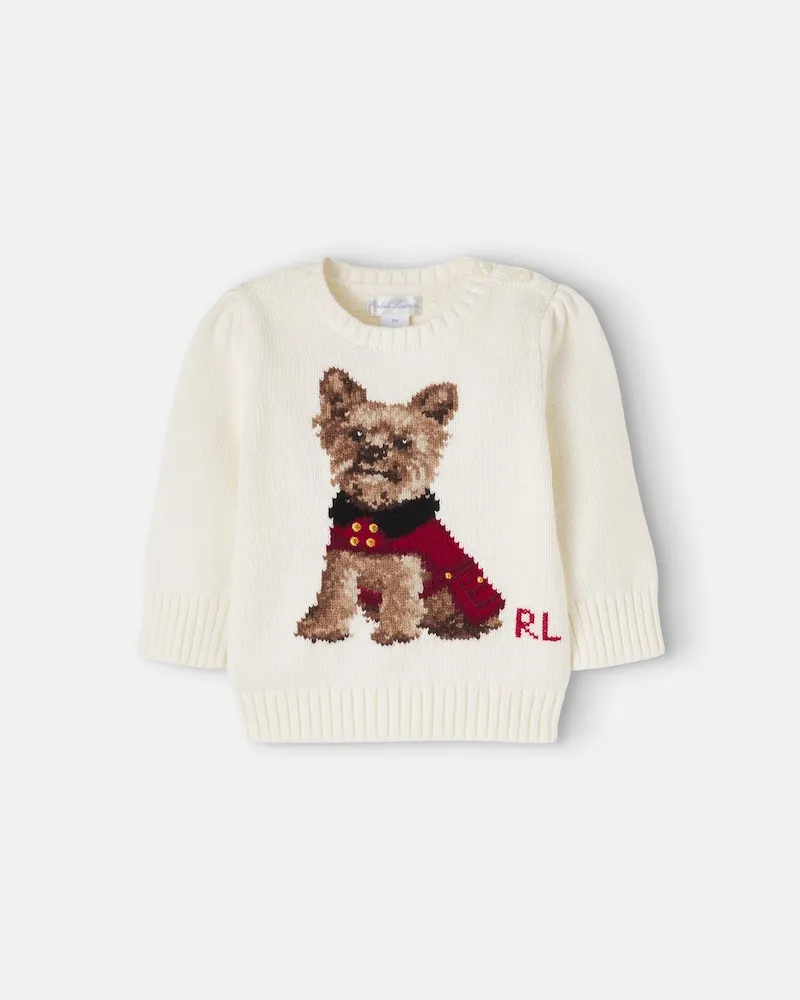 Ralph Lauren Baby Pullover aus Baumwolle Weiß
