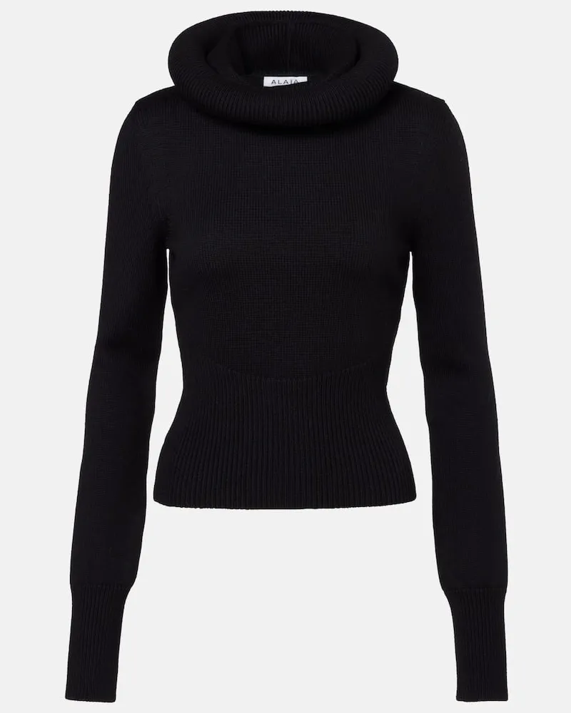 Alaïa Alaïa Pullover aus Schurwolle Schwarz