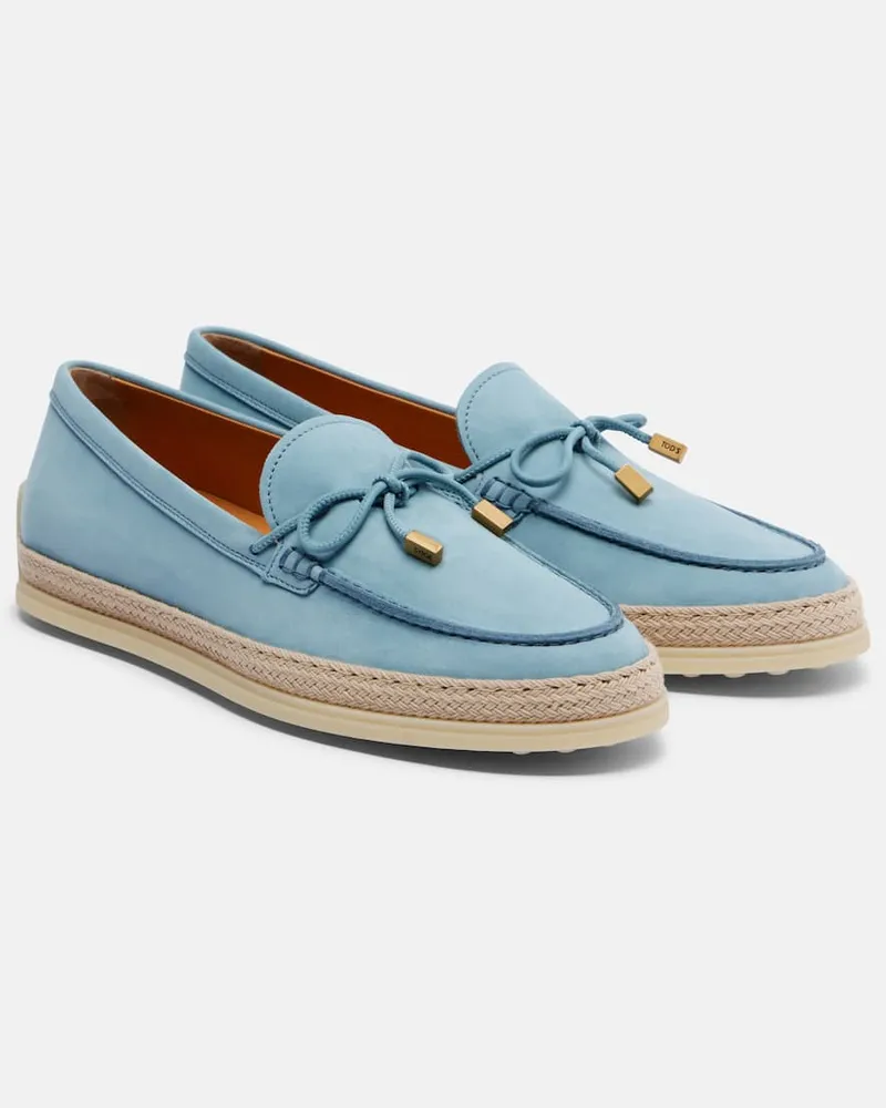 TOD'S Espadrilles aus Veloursleder Blau