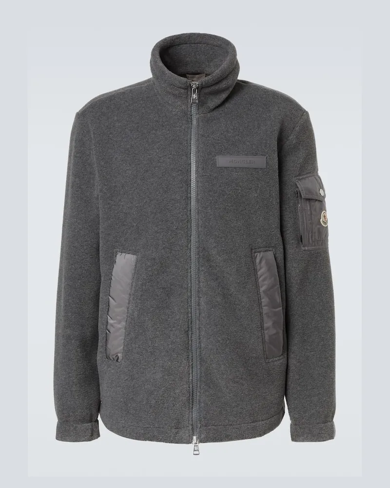 Moncler Jacke aus Fleece Grau