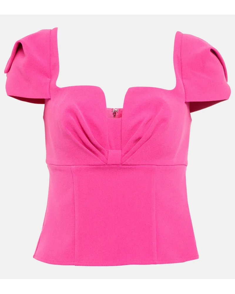 Roland Mouret Top aus Cady Pink