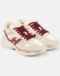 Hogan Sneakers mit Veloursleder Beige