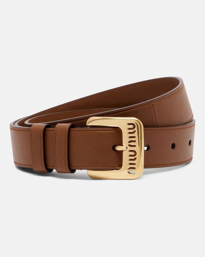 Miu Miu Gürtel aus Leder Braun