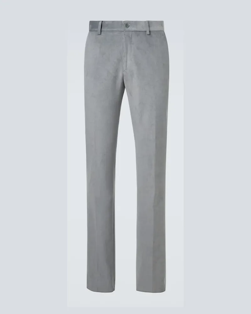 Etro Gerade Hose aus Baumwolle Blau