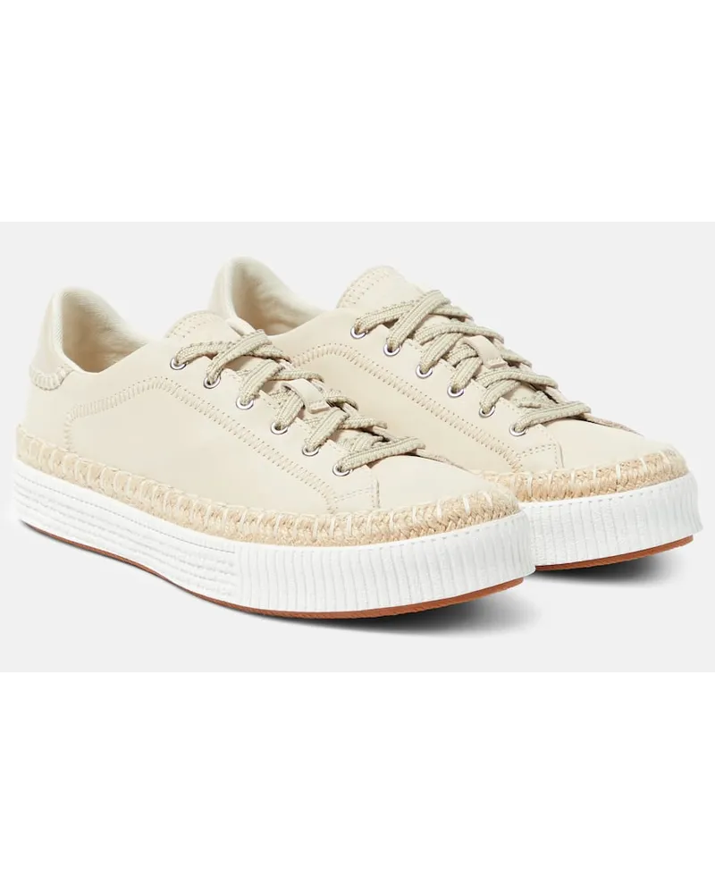 Chloé Chloe Sneakers Telma aus Leder Beige