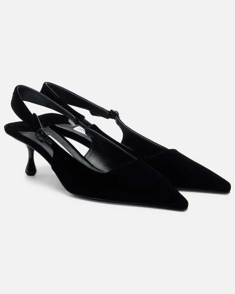 Jimmy Choo Slingback-Pumps Amel aus Samt Schwarz