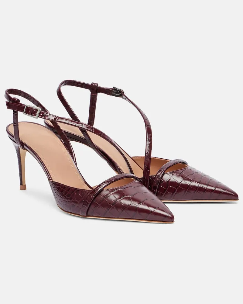 Malone Souliers Slingback-Pumps Valeria 70 aus Leder Burgunderrot