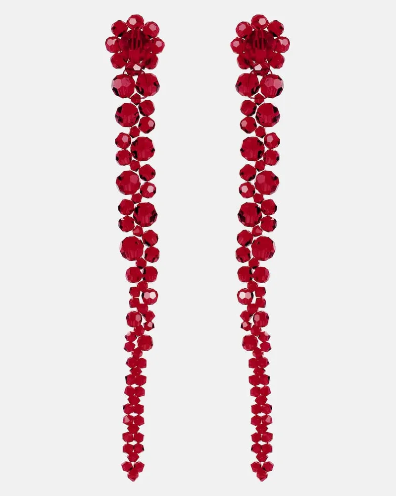 Simone Rocha Ohrringe mit Kristallen Rot