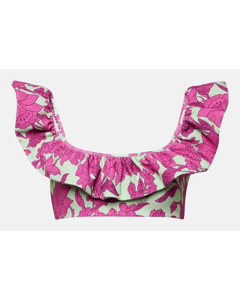 La DoubleJ Bedrucktes Bikini-Oberteil Multicolor