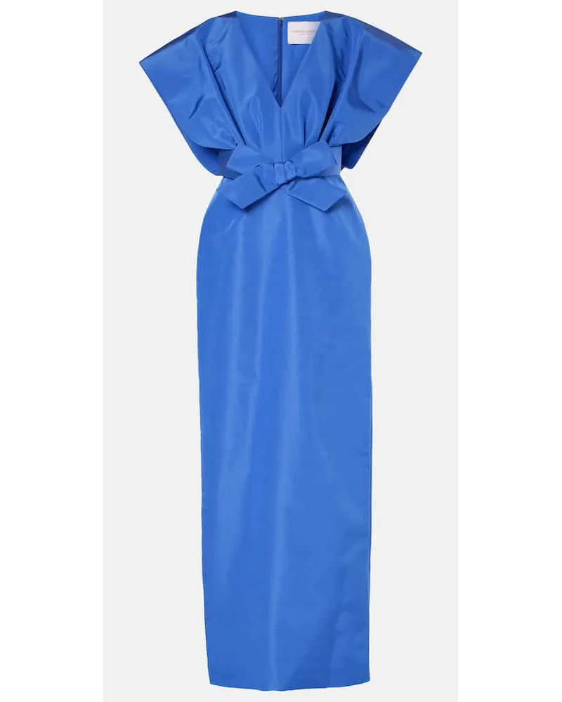 Carolina Herrera New York Robe aus Seiden-Faille Blau