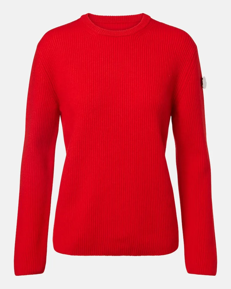 Moncler Jil Sander Pullover aus Schurwolle Rot