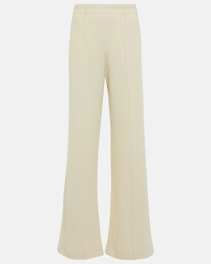 Chloé Chloé High-Rise-Hose aus Schurwolle Weiß