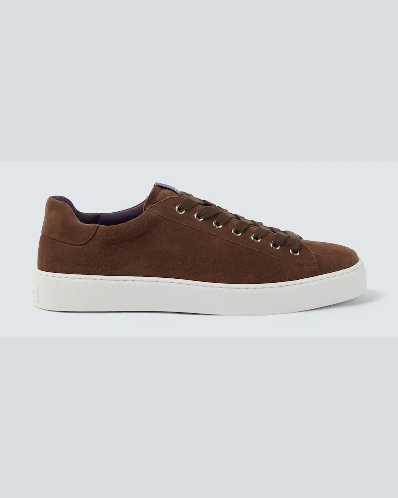Ralph Lauren Sneakers aus Veloursleder Braun