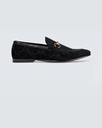 Gucci Loafers  Jordaan aus Samt Schwarz