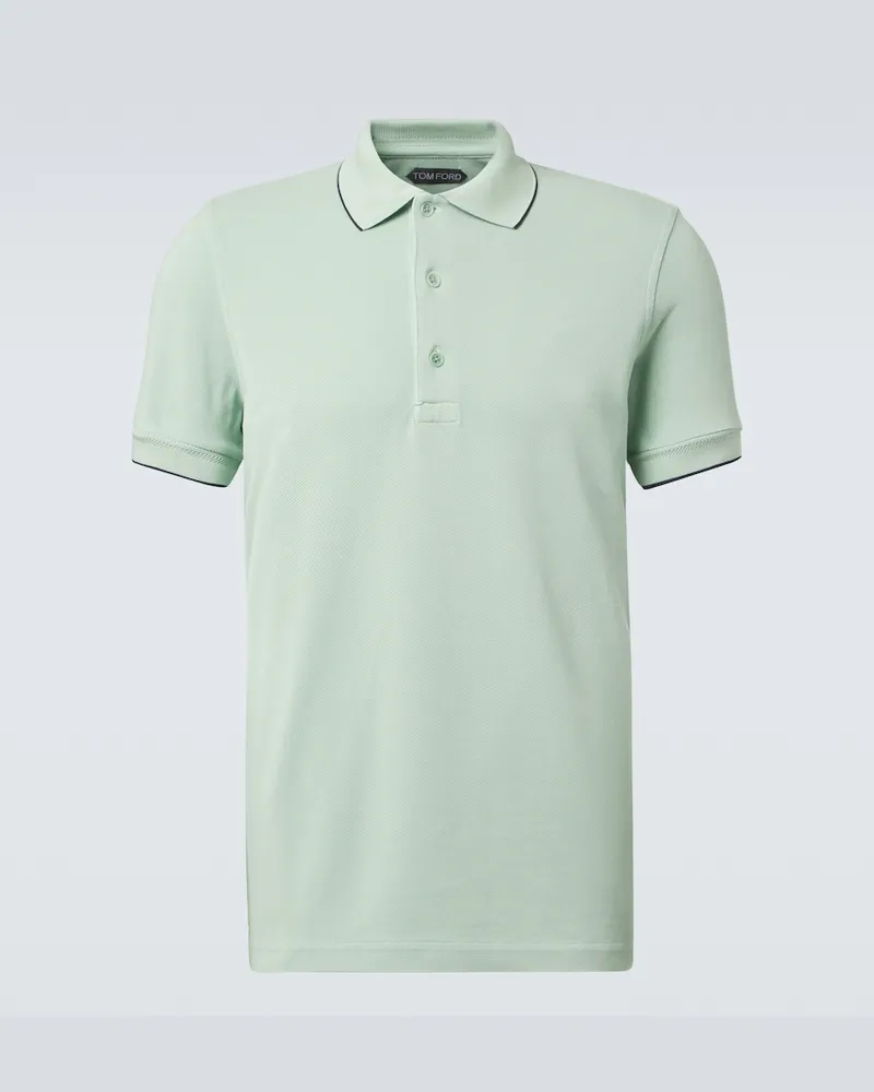 Tom Ford Polohemd aus Piqué Grün