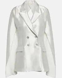 Max Mara Bridal Blazer Pasta aus einem Seidengemisch Silber