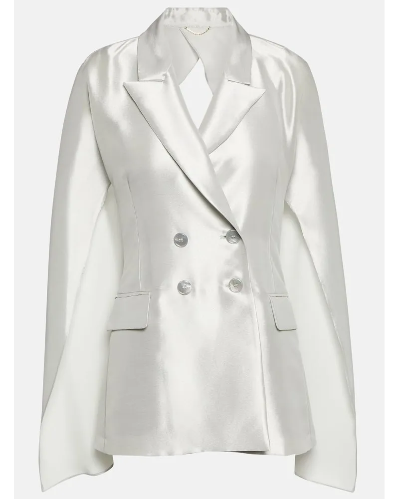 Max Mara Bridal Blazer Pasta aus einem Seidengemisch Silber