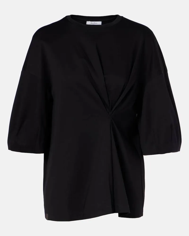 Max Mara Top Gioco aus Baumwolle Schwarz