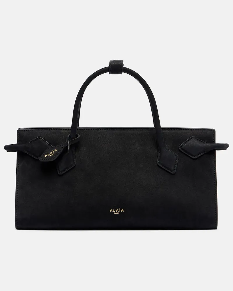 Alaïa Alaïa Tote Bag aus Veloursleder Schwarz