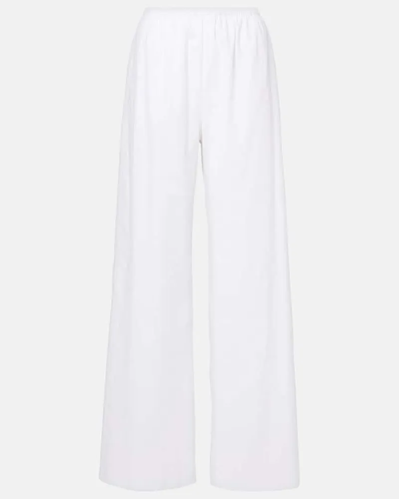 ASCENO Gerade Hose Austin aus Baumwolle Weiß
