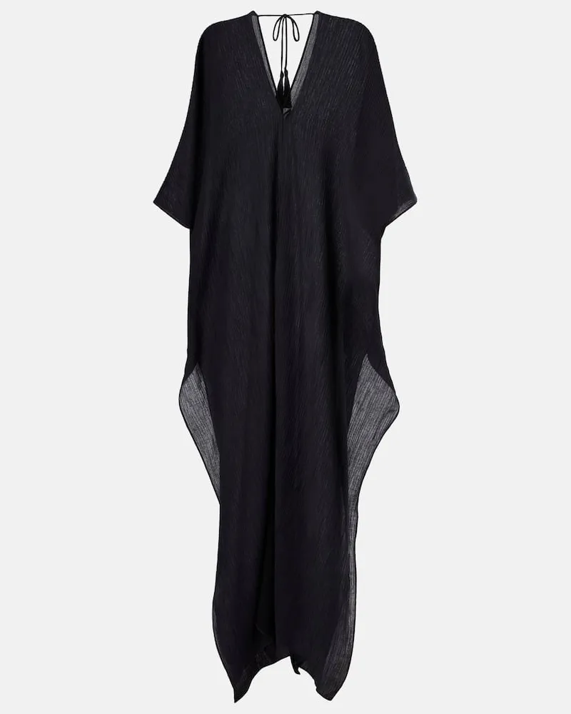 Taller Marmo Kaftan Rio Maggiore aus einem Baumwollgemisch Schwarz