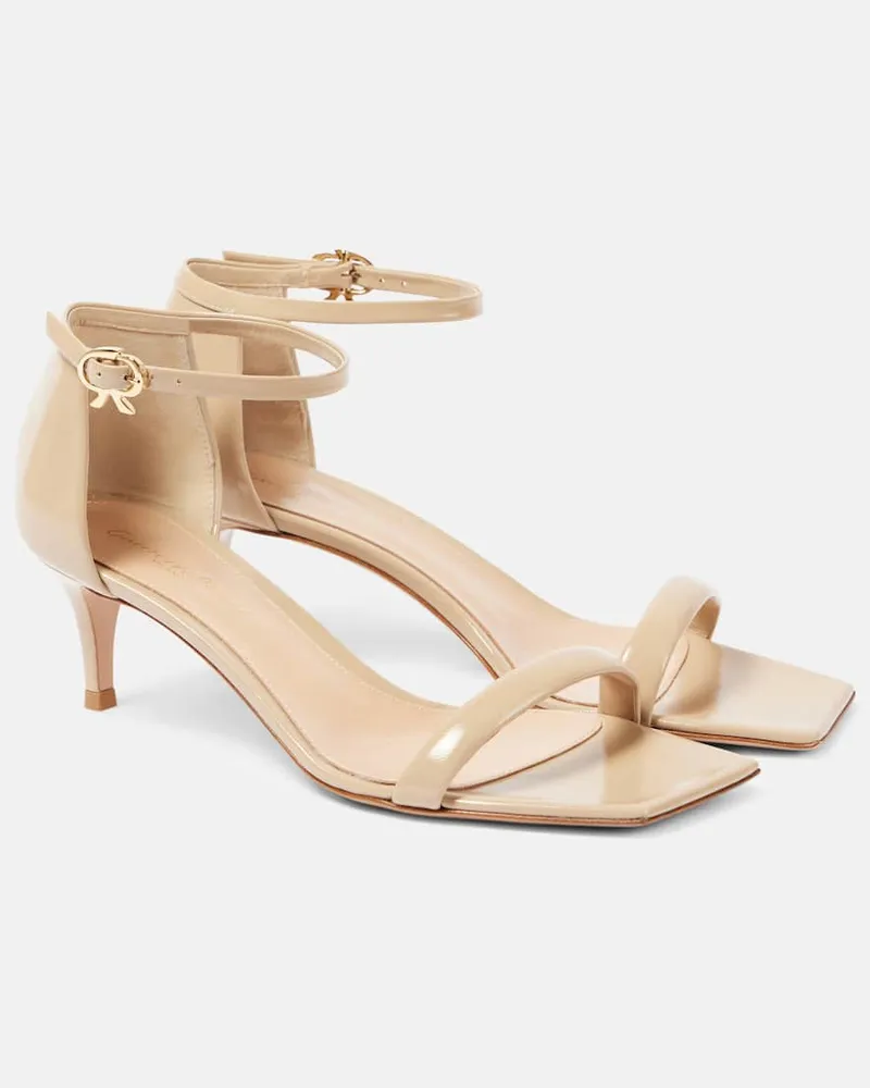 Gianvito Rossi Sandalen Pat 55 aus Leder Beige