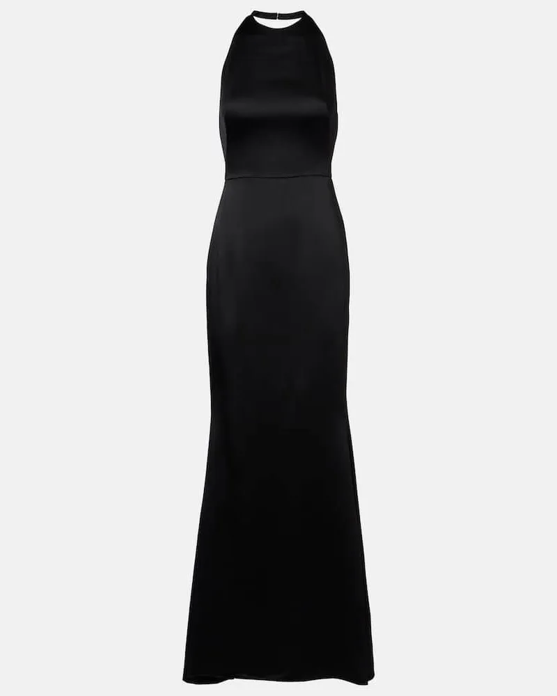 Givenchy Robe aus Crêpe und Satin Schwarz