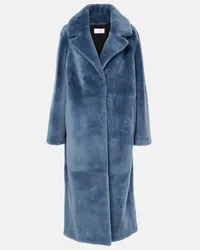 Yves Salomon Mantel Meteo aus Shearling Blau