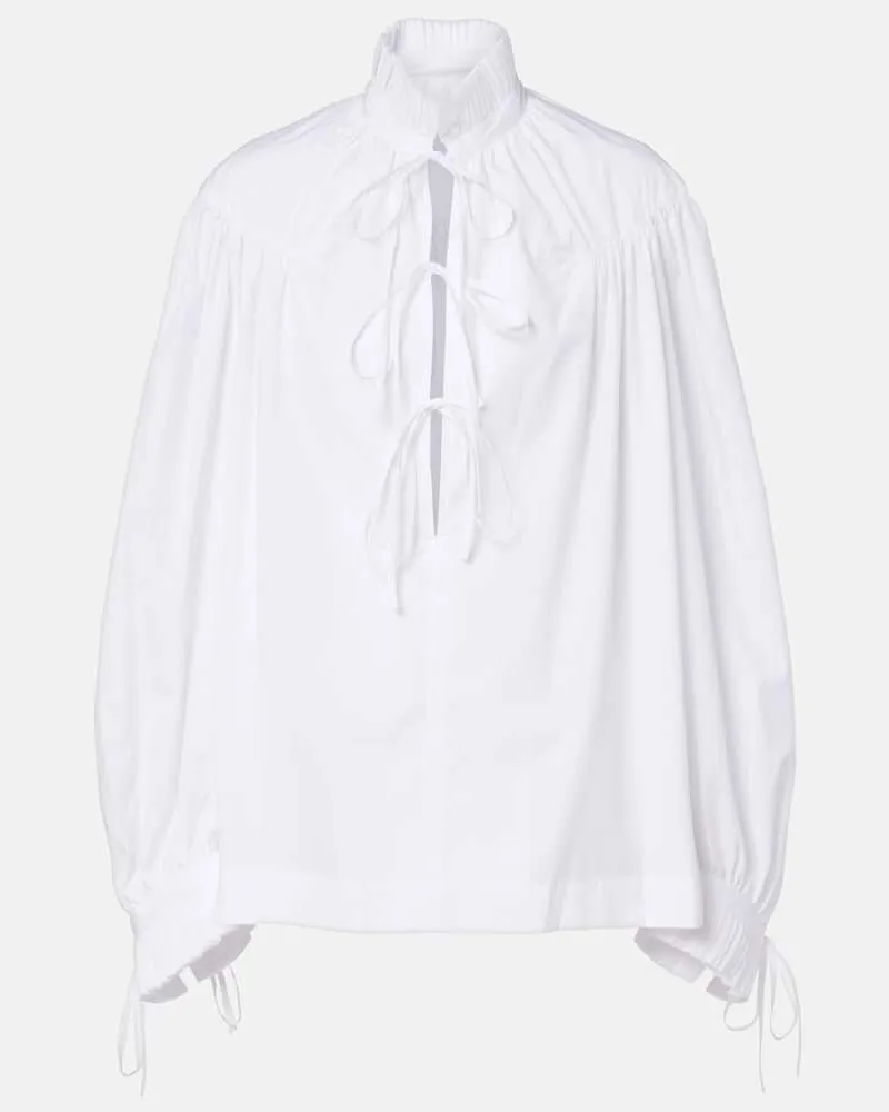 Dries van Noten Bluse aus Baumwolle Weiß