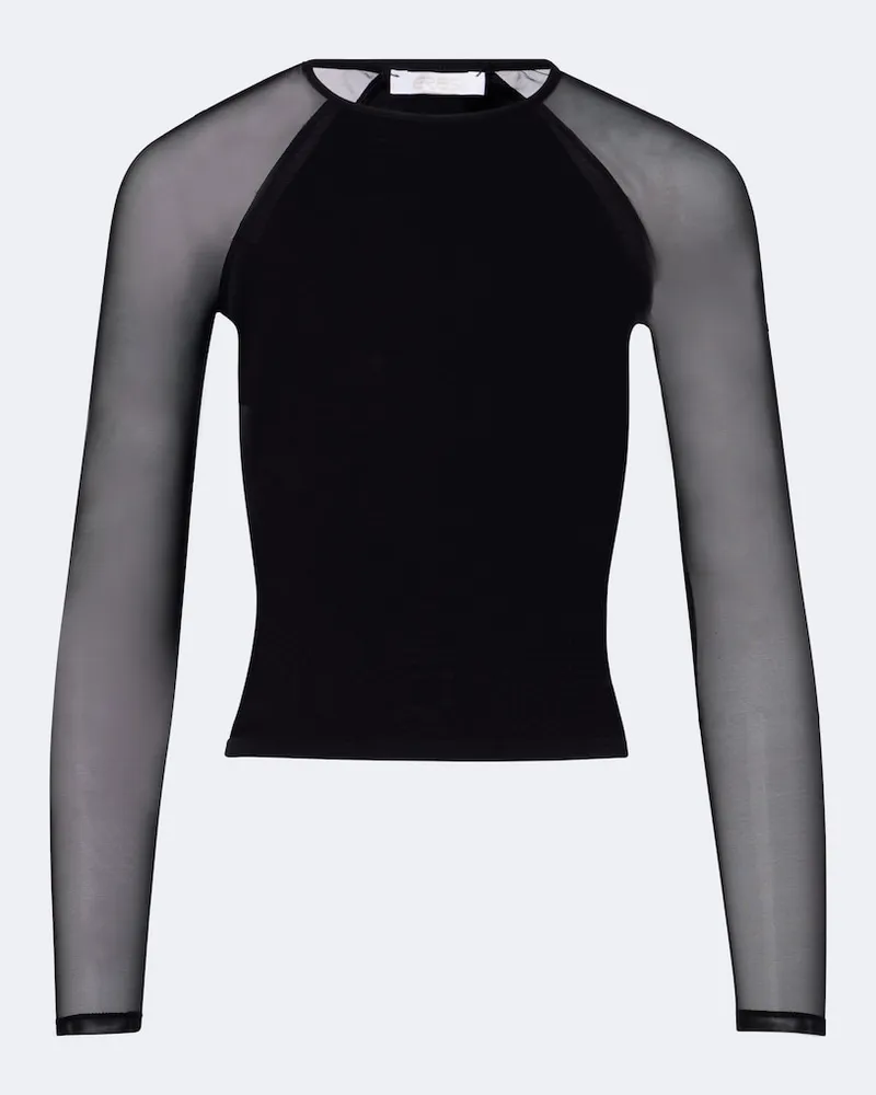 Eres T-Shirt Marita mit Tüll Schwarz