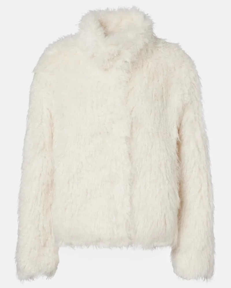 Vince Jacke Shaggy Weiß