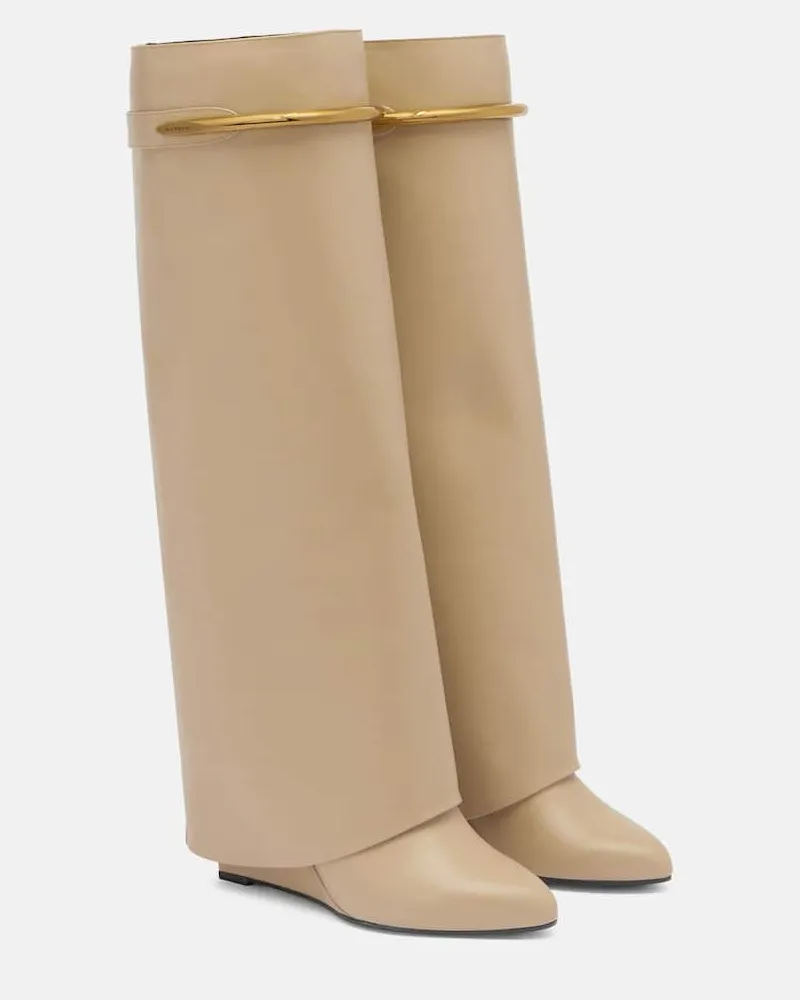 Givenchy Stiefel Shark 95 aus Leder Beige