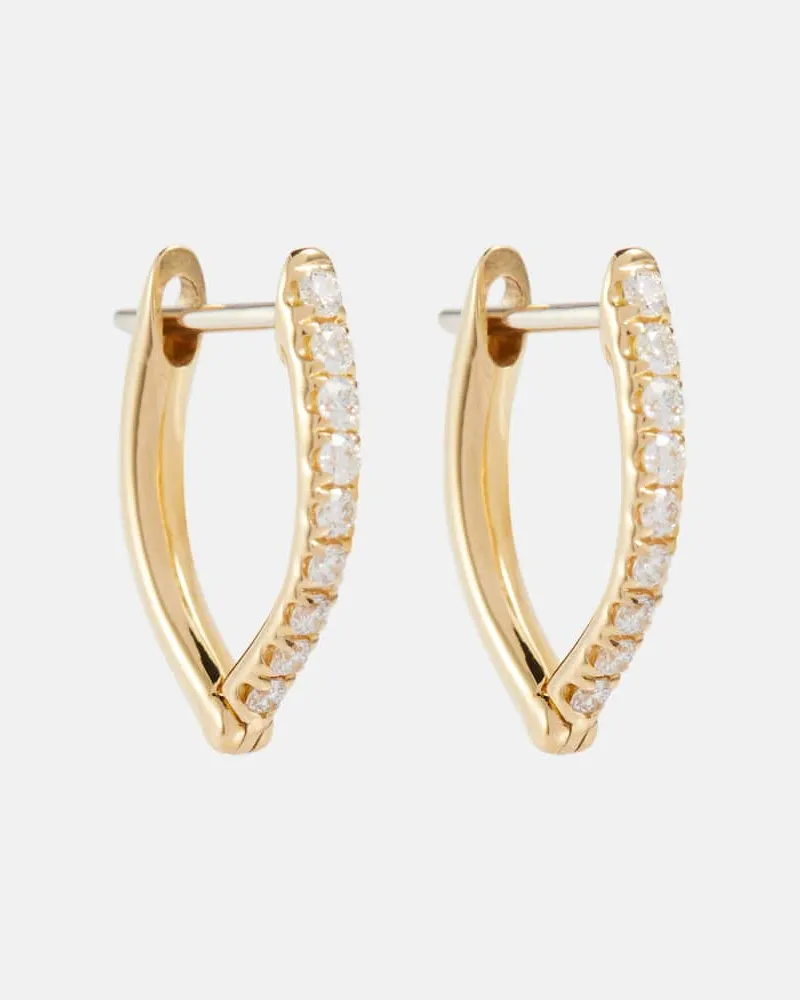 Melissa Kaye Ohrringe Cristina Small aus 18kt Gelbgold mit Diamanten Gold