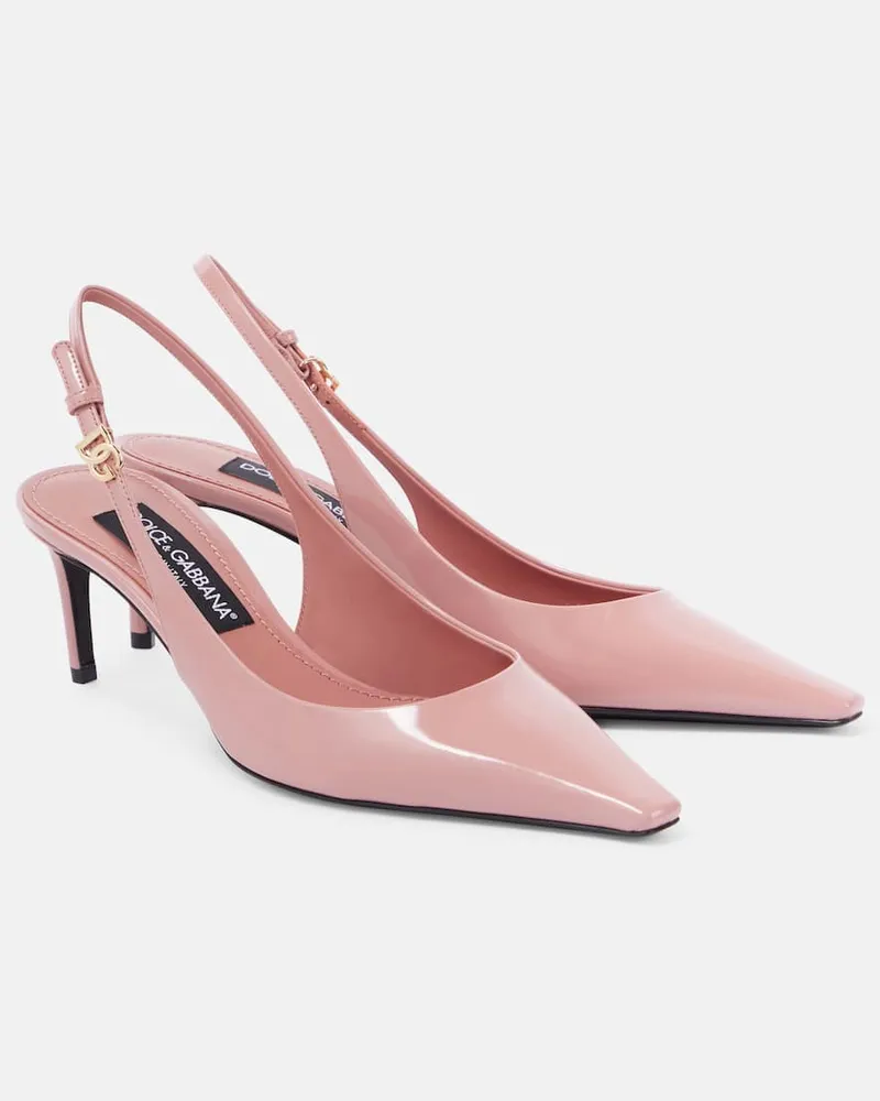 Dolce & Gabbana Slingback-Pumps Mun DG aus Leder Rosa