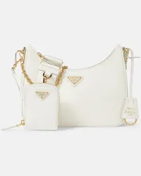 Prada Schultertasche Re-Edition 2005 Small Weiss