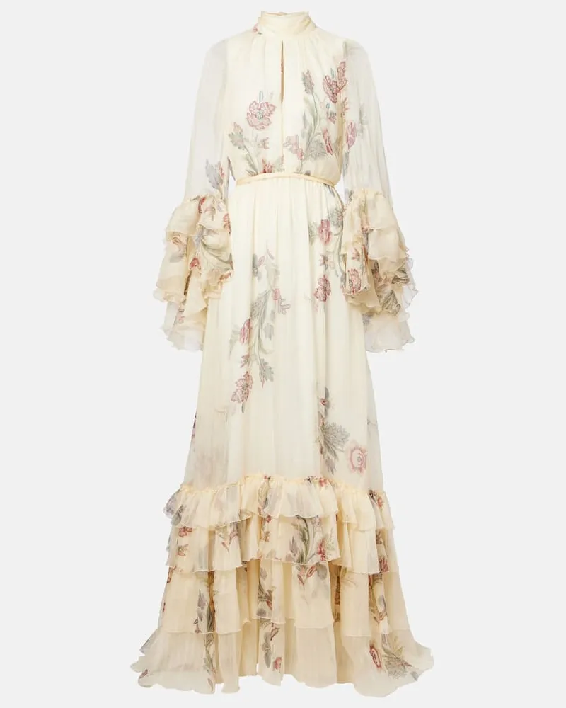 Etro Robe aus Seide Beige