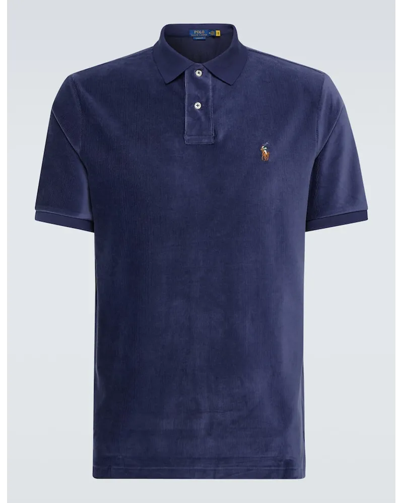 Ralph Lauren Polohemd aus Baumwoll-Cord Blau