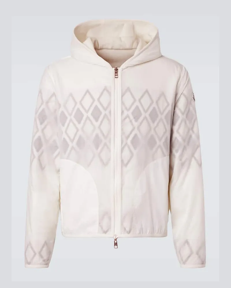 Moncler Wendbare Jacke aus Schurwolle Weiß