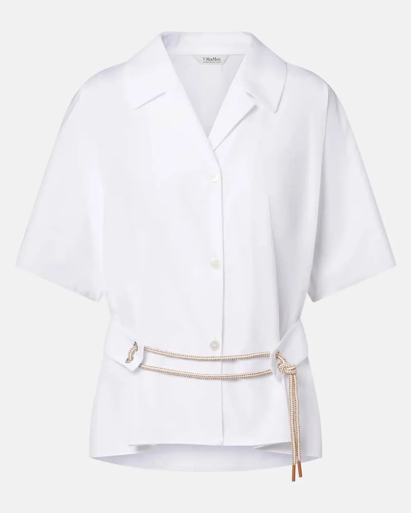 Max Mara Hemd Carisma aus Baumwollpopeline Weiß