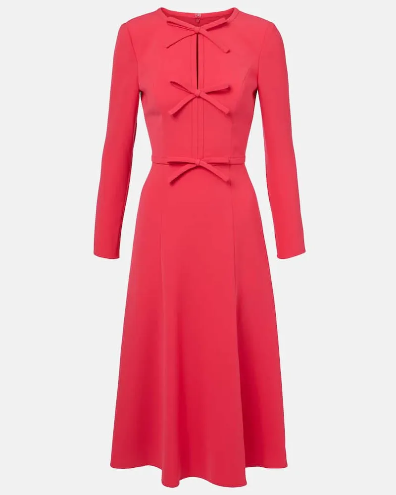 Carolina Herrera New York Midikleid aus Crêpe Rosa