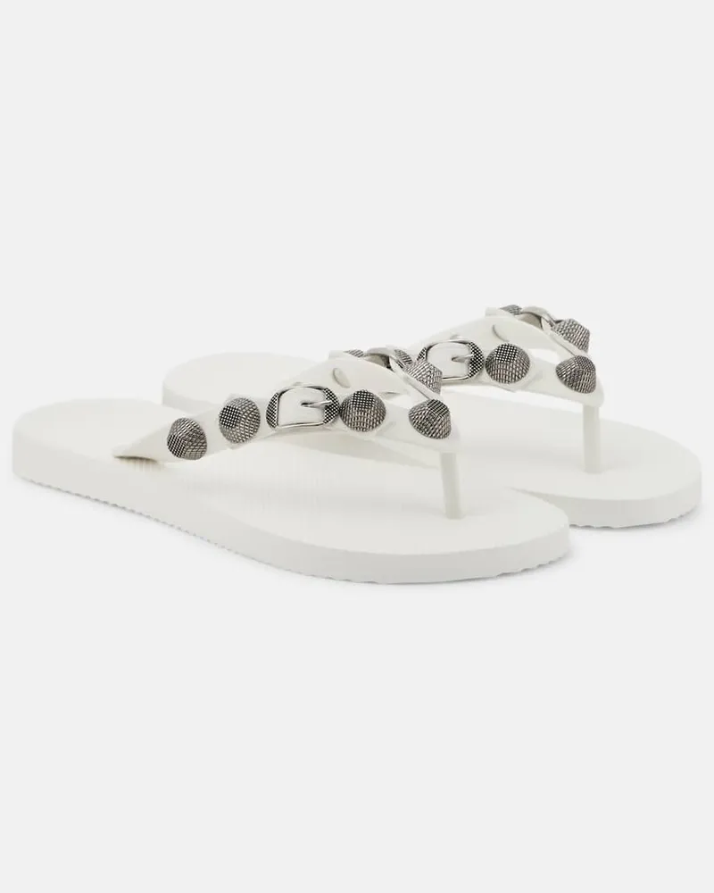 Balenciaga Verzierte Sandalen Cagole Weiss