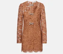 Minikleid aus Guipure-Spitze mit Kristallen