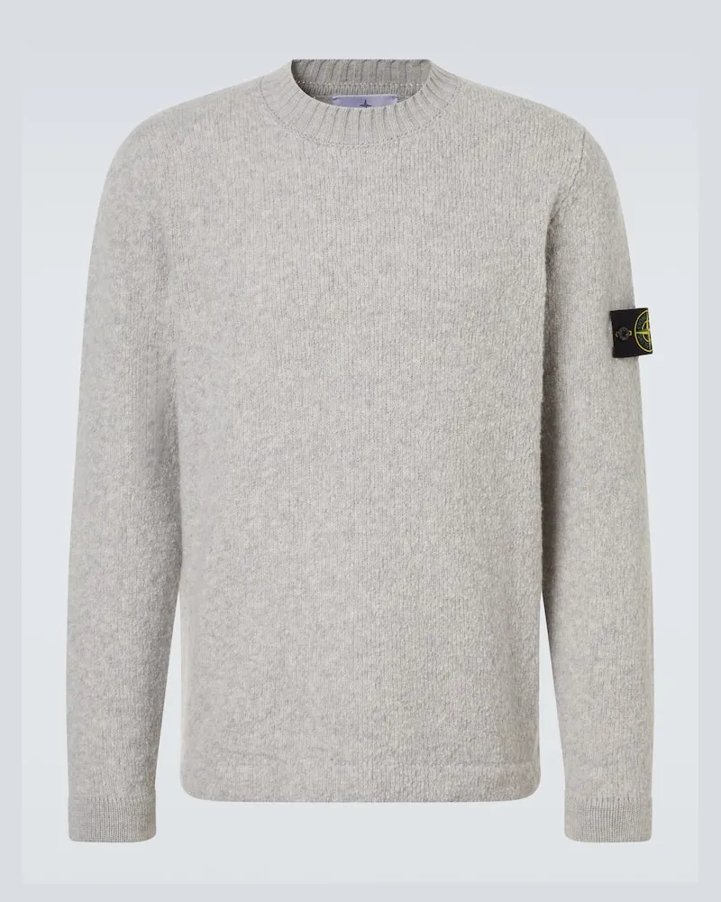 Stone Island Pullover Compass aus einem Wollgemisch Grau