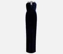 Robe aus Samt mit Spitze