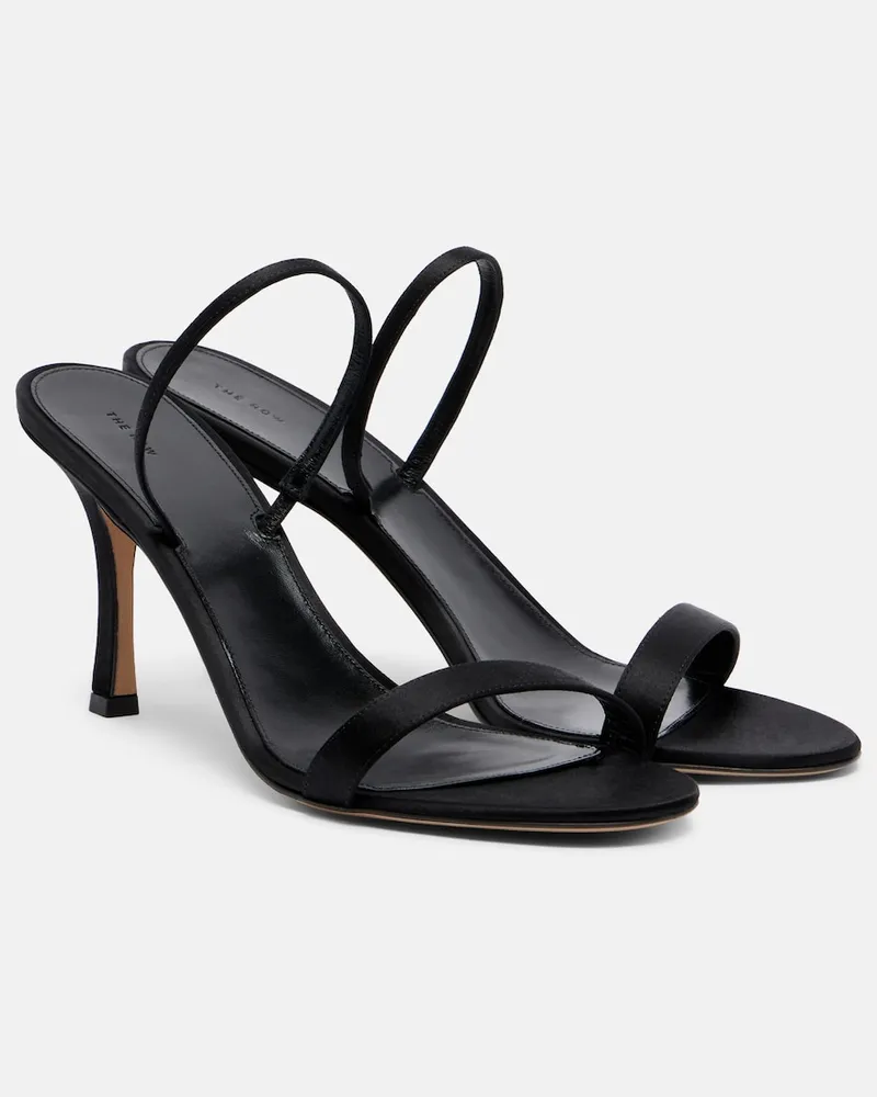 The Row Slingback-Sandalen Ella aus Satin Schwarz
