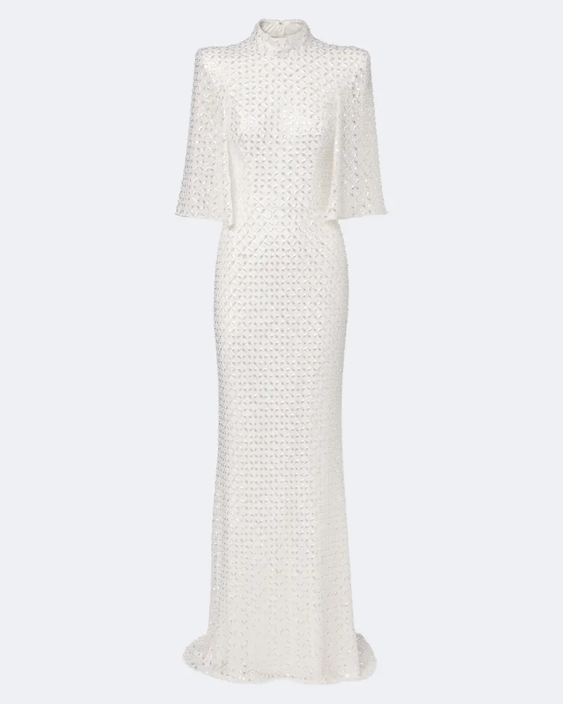 Jenny Packham Verzierte Robe Weiß