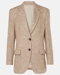 Brunello Cucinelli Blazer aus einem Wollgemisch Beige