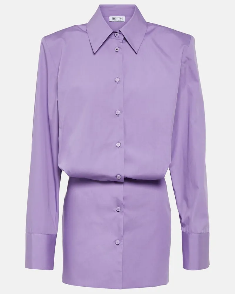 ATTICO Minikleid Margot aus Baumwolle Violett